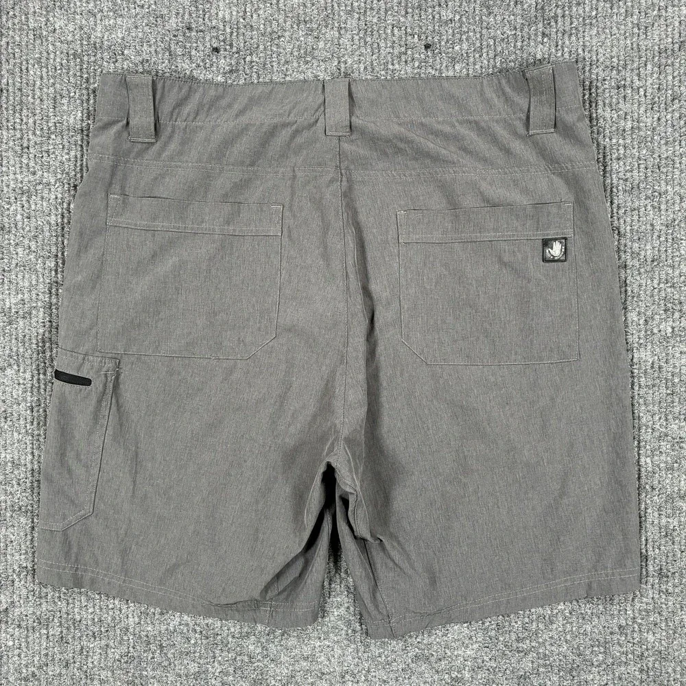 Body Glove Cargo Shorts Mens Size 36 Gray Stretch Lightweight Zip Pocket Summer